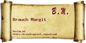 Brauch Margit névjegykártya